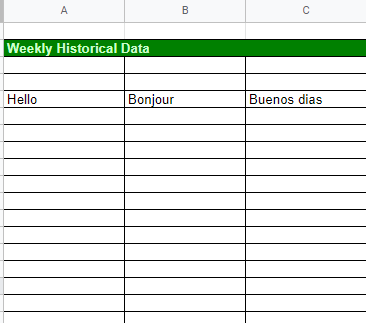 different translated text in Google Sheets