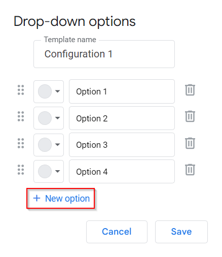 adding a new option to custom drop-down in google docs