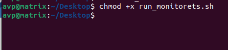 making the Monitorets shell script executable