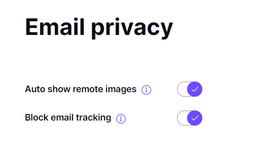 email privacy features in protonmail