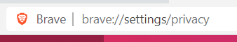 access Brave privacy settings