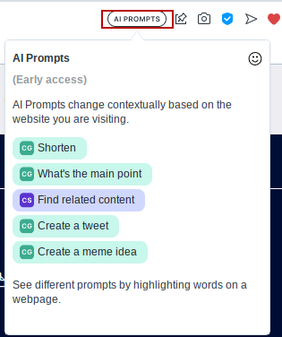 AI Promptsgenerated from a website