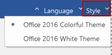 Change the interface style