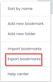 Export Brave browser bookmarks