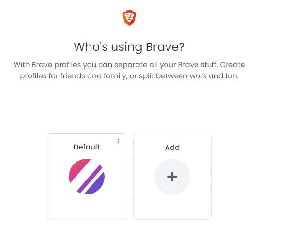 Option to choose a Brave browser profile on launch