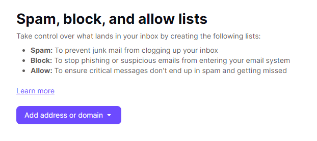 filter emails in Proton Mail