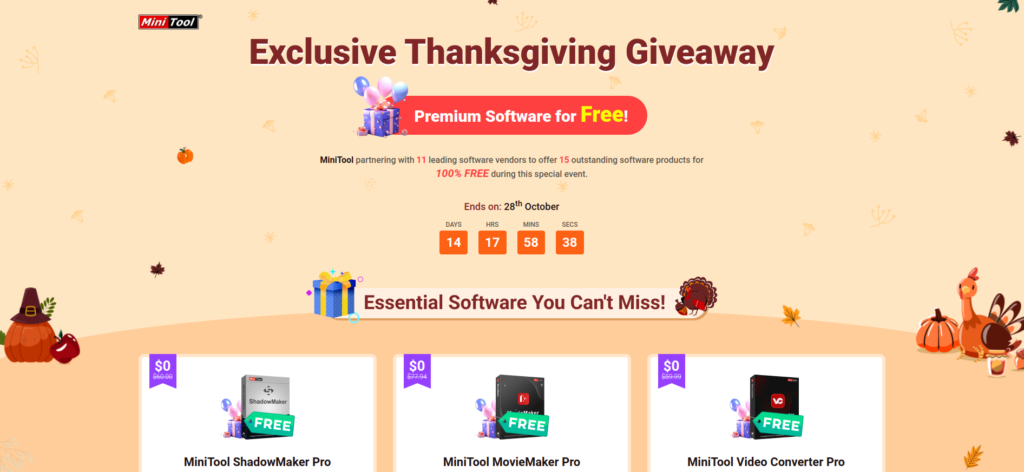 MiniTool Gratitude Giveaway 2024