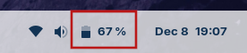 battery percentage indicator enabled in zorin os