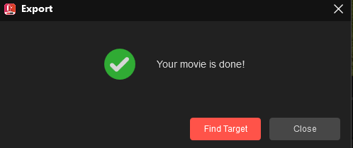 export completed successfully