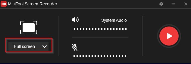 MiniTool Screen Recorder widget
