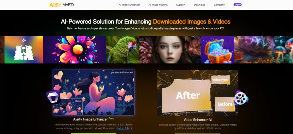 AIarty Image Enhancer giveaway page