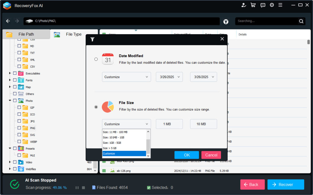Preview and Recover for Precise Recovery