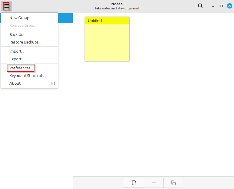 accessing Notes preferences