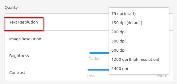 change text resolution