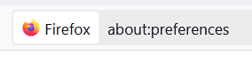 accessing firefox preferences