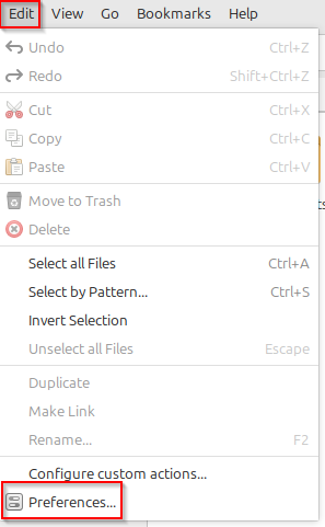 accessing thunar file manager preferences