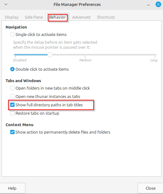 enable full path view of tabbed directories