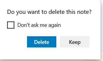 deletion confirmation in sticky notes for windows 11