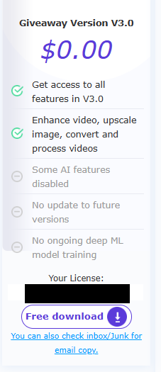 free download of winxvideo ai during the giveaway