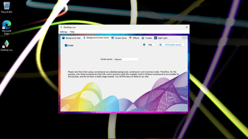desktop lux screensavers