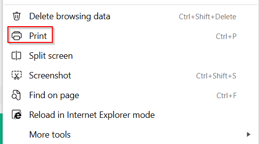 edge print settings
