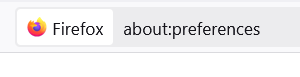 accessing firefox preferences