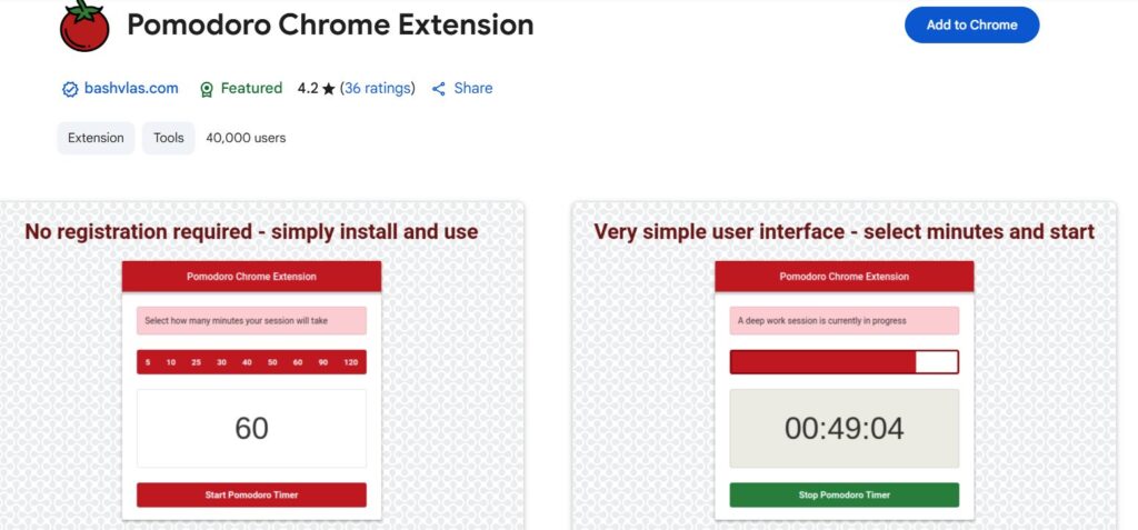 Pomodoro Chrome Extension