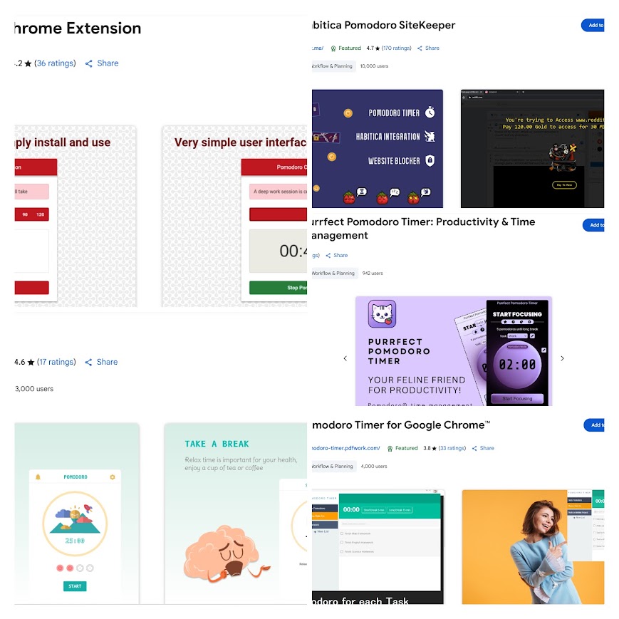 pomodoro chrome extensions