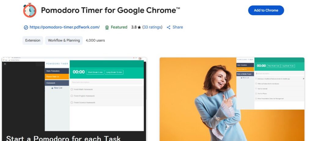 Pomodoro Timer for Google Chrome
