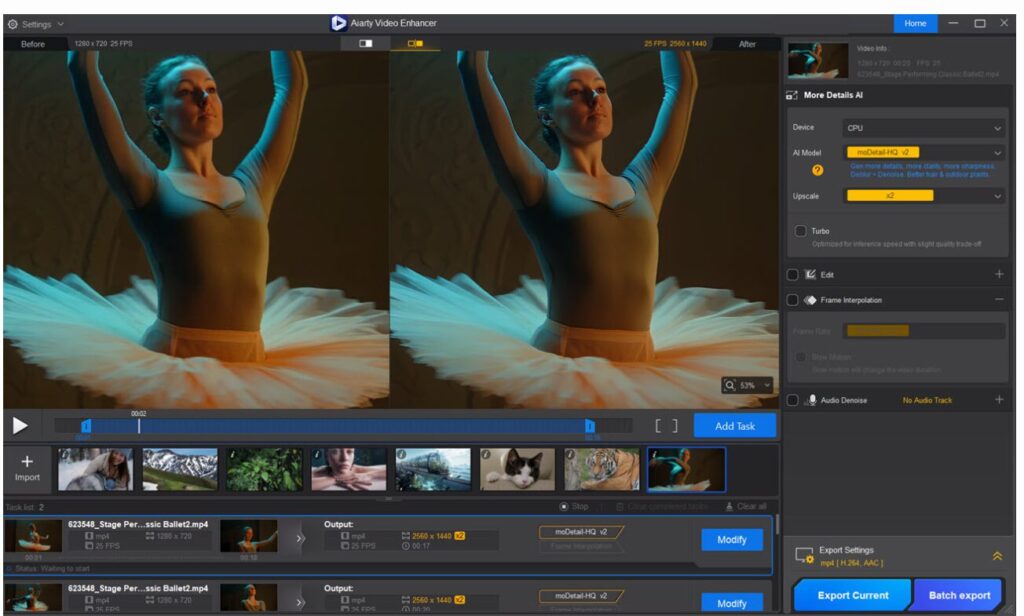aiarty video enhancer