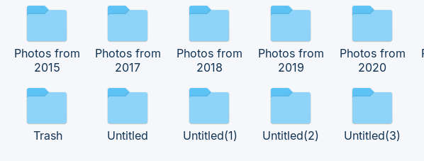 extracted files from google photos backup