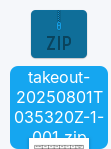 download zip files of google photos backup
