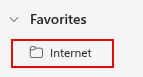 folder added to favorites