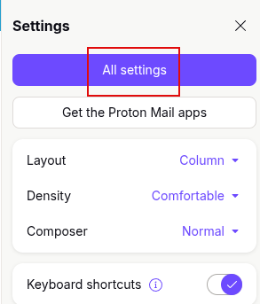 all settings option 