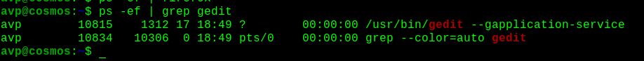 using grep with ps