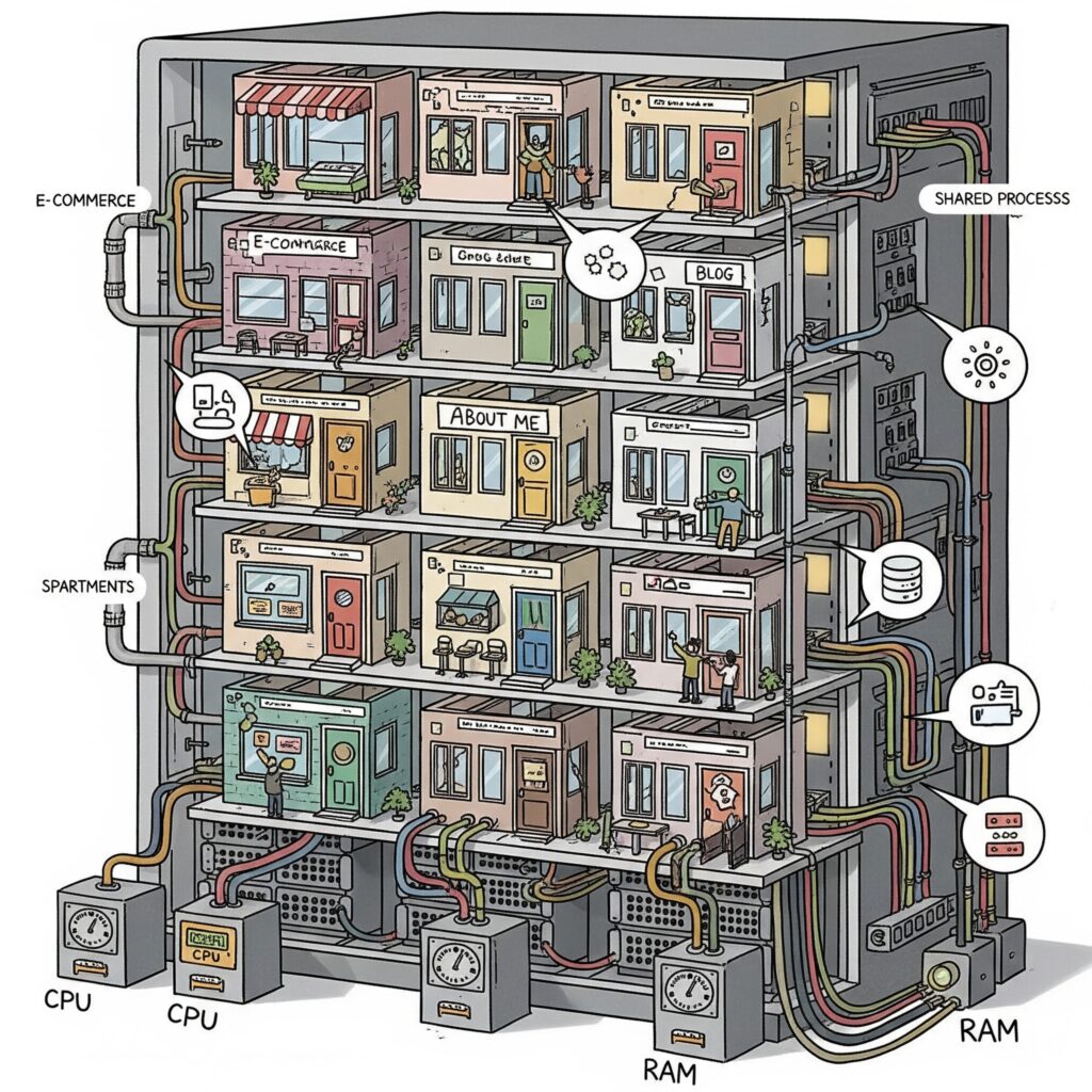 shared hosting concept 