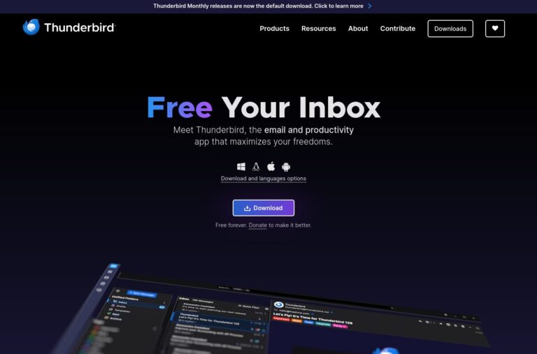 thunderbird home page