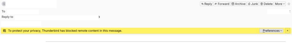 remote content blocked in messages by thunderbird