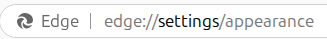 access edge appearance settings