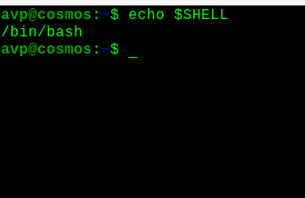 check the shell in use