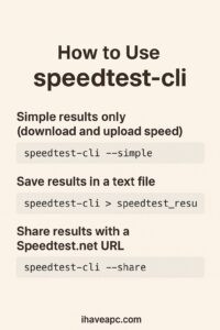 speedtest-cli usage