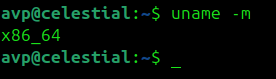 uname command for processor architecture