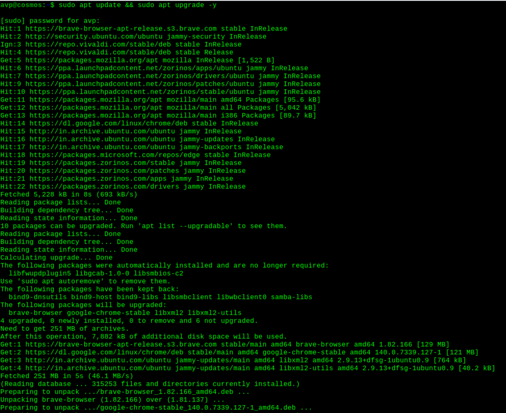 install and upgrade packages in debian-based linux distros