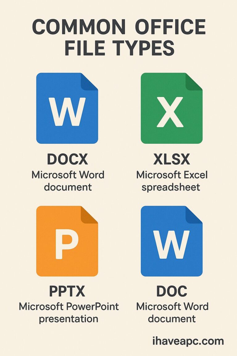 common MS Office file types