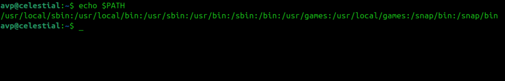 PATH environment variable in linux