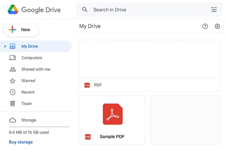pdf in google drive