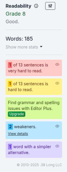 color-coded suggestions in Hemingway