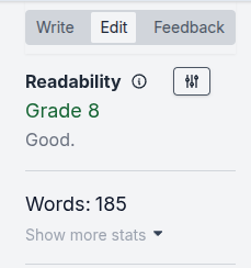 readbility score