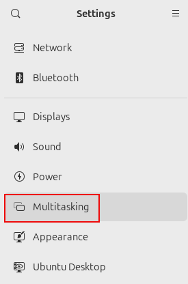 multitasking settings in ubuntu 24.04 lts