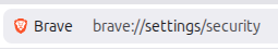 accessing brave security settings